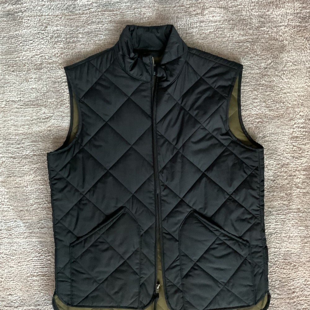 J. Crew Navy Quilted Vest
